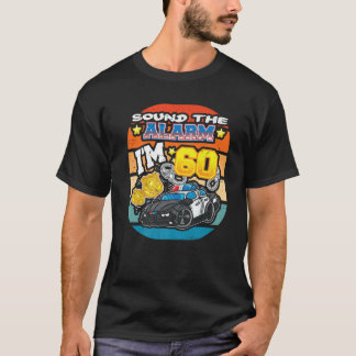Camiseta Soa o alarme, sou 60 Policial 60º Nascimento