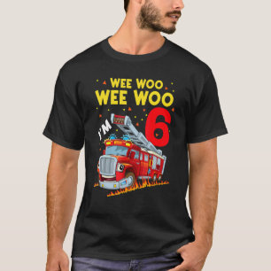 Camiseta Soa o alarme, sou 6 Aniversário de Fogo