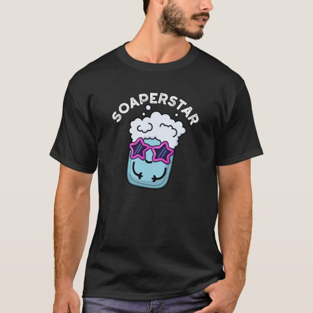 Camiseta Soaperstar Funny Soap Pun Dark BG (Frente)