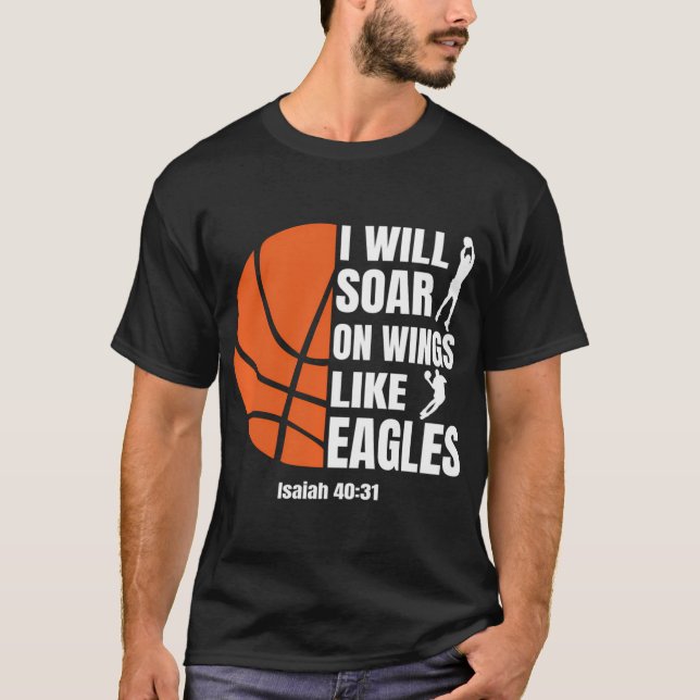 Camiseta Soar Cristão De Basquete Em Asas Como Eagles Rel (Frente)