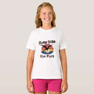 Camiseta Soar No Passado - Silhueta Pterosaur Sunset
