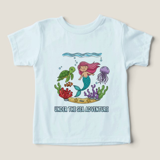 Camiseta Sob a Aventura do Mar (Design frontal)