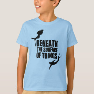 Camiseta Sob a Superfície Citação de Mergulho