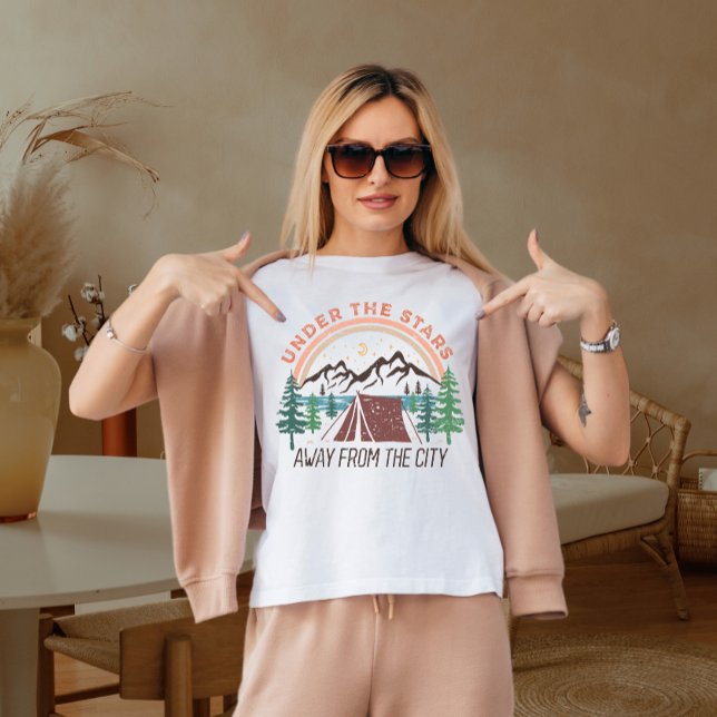 Camiseta Sob as estrelas longe da cidade (Criador carregado)