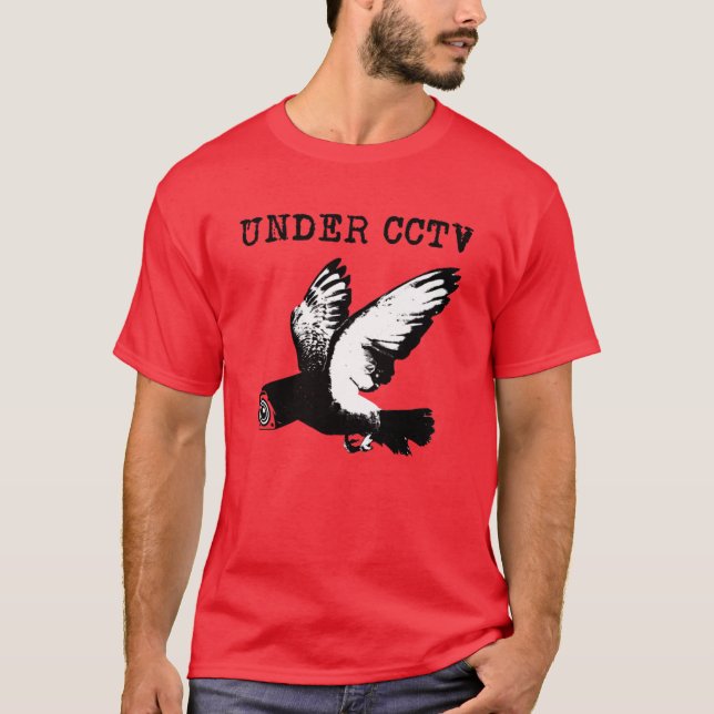 Camiseta Sob Cctv Pássaros Espionam Amigos (Frente)
