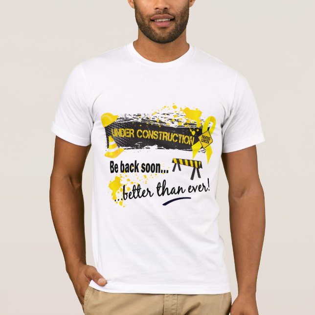 Camiseta Sob o cancer de bexiga da construção (Frente)