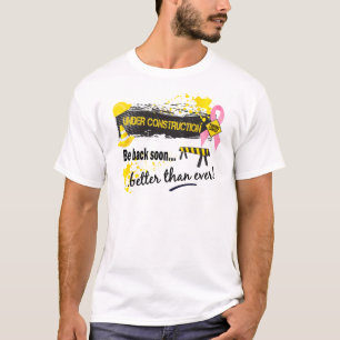 Camiseta Sob o cancro da mama da construção
