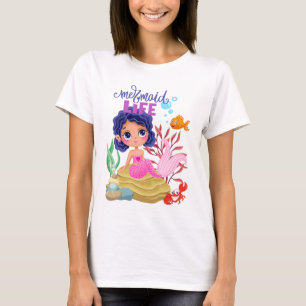 Camiseta Sob o mar, Sereia