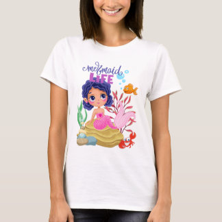 Camiseta Sob o mar, Sereia