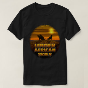 Camiseta Sob os Céus Africanos Safari de Cheetahs ao Pôr