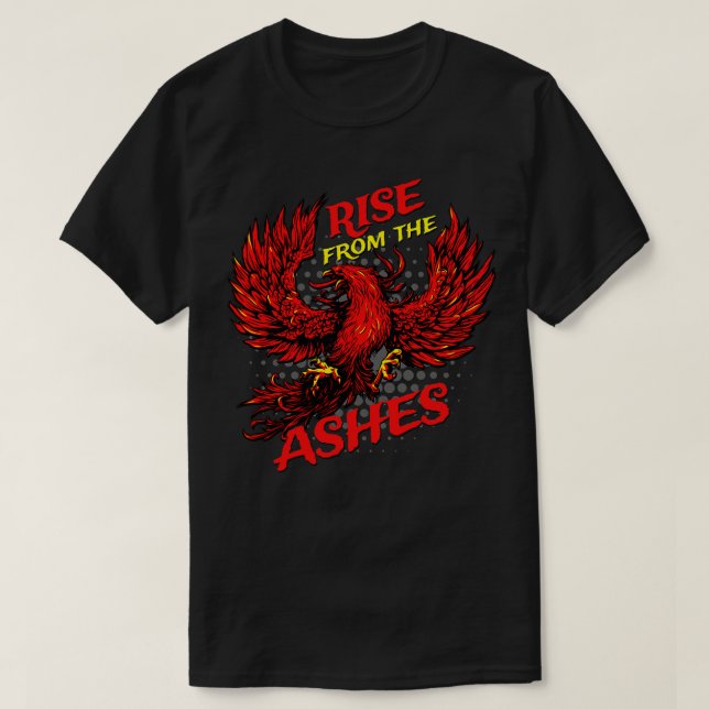 Camiseta Sobe Como A Fênix Da Tatuagem Ashes (Frente do Design)