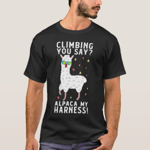 Camiseta Sobe, Diz Alpaca, O Meu Harness Rock Subindo.