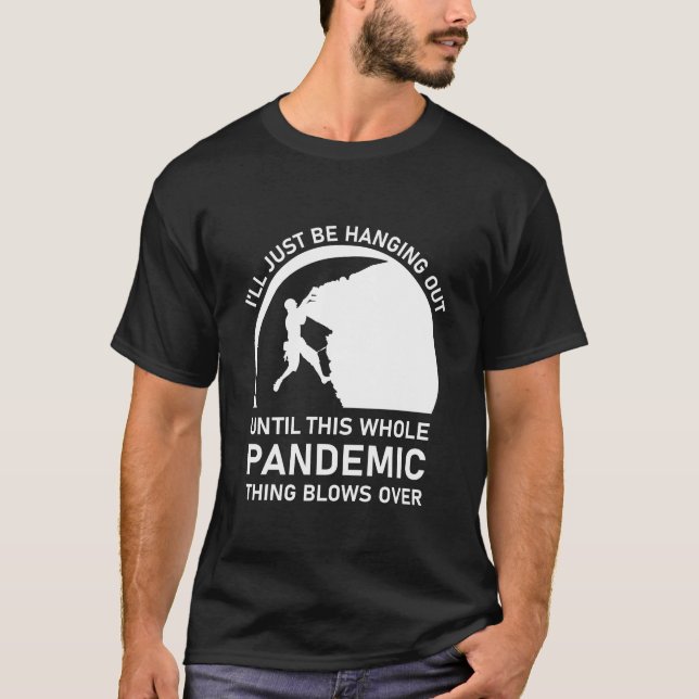 Camiseta Sobe, escalada engraçada, vou sair (Frente)
