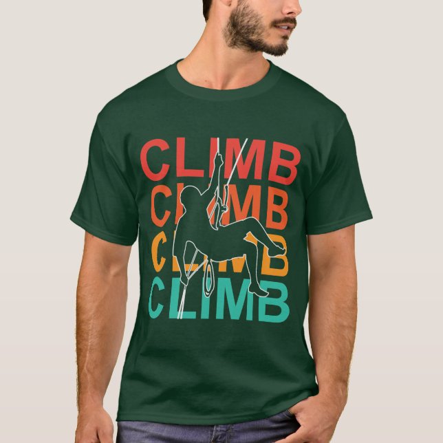 Camiseta Sobe, Montanha Rock Climve, aventura brava (Frente)