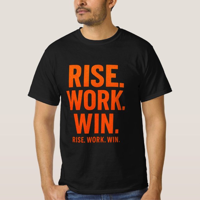 Camiseta Sobe. TRABALHO. WIN. - Motivação Inspiracional (Frente)