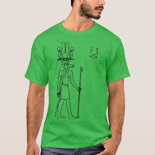 Camiseta Sobek Antigo Egípcio de Deus Hieroglifo