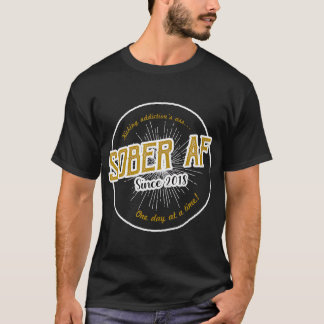 Camiseta Sober AF Desde 2018 - 3 anos Aniversário de Sobrie