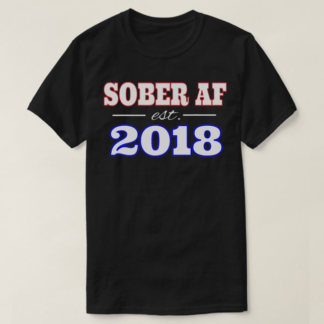 CAMISETA SOBER AF ESTABELECEU 2018 (Frente do Design)