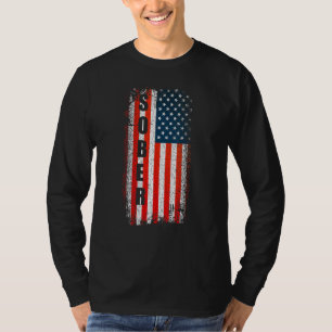 Camiseta Sober Anniversário Sober American Flag Aa Na Recov