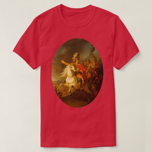 Camiseta Sobieski na Batalha de Viena por Bacciarelli Mães (Frente do Design)