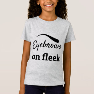 Camiseta sobrancelhas negras com estilo sem falhas de tendê