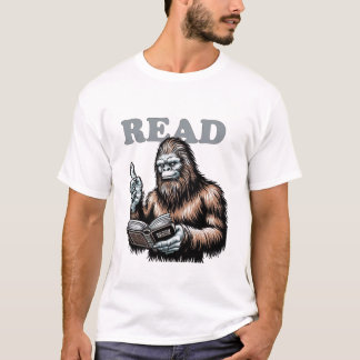 Camiseta Sobre a Leitura do Bigfoot Lê