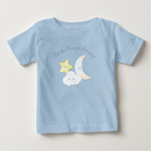Camiseta Sobre a Lua e o Chá de fraldas das Estrelas