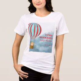 Camiseta Sobre as Nuvens Vindo Bebê Mãe para ser