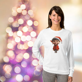 Camiseta Sobre Isso! Tee das Mulheres do Elfo de Natal
