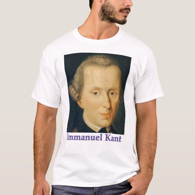Camiseta sobre Kant e sua sabedoria sobre paz (Frente)