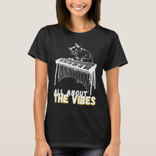 Camiseta Sobre Vibes Vibraphone Jazz Cat Musico