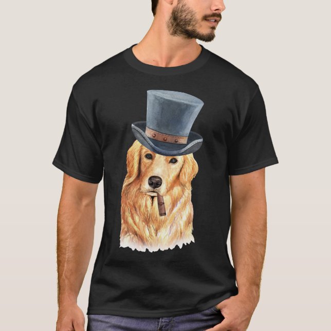 Camiseta Sobreaquecimento do Retriever do Ouro de Aquarela (Frente)