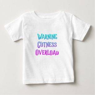 Camiseta Sobrecarga da cutena do chá de fraldas bonito do b