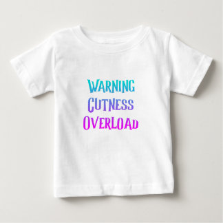Camiseta Sobrecarga da cutena do chá de fraldas bonito do b