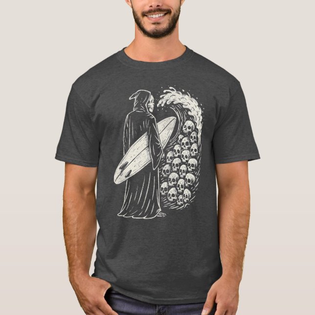 Camiseta Sobrecarga de Morte Caveira Escura (Frente)
