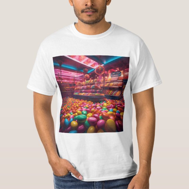 Camiseta Sobrecarga do Compro de doces (Frente)
