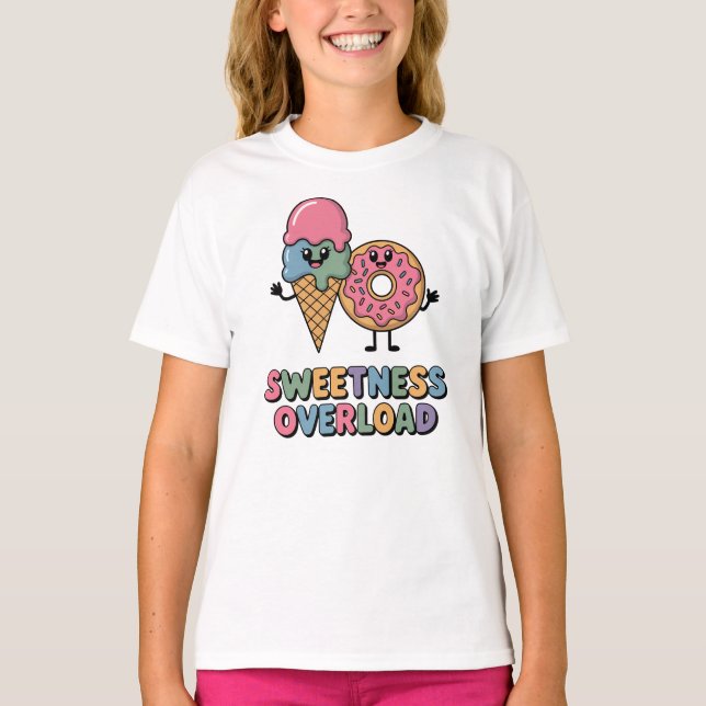Camiseta Sobrecarga doce | ROSQUINHAS e SORVETES (Frente)