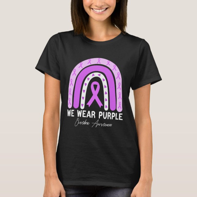Camiseta Sobredosagem da Borboleta Mês Fita Roxa (Frente)