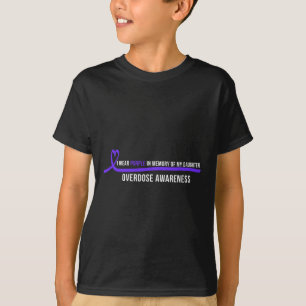 Camiseta Sobredosagem Filha Sensibilização Eu Visto Roxo