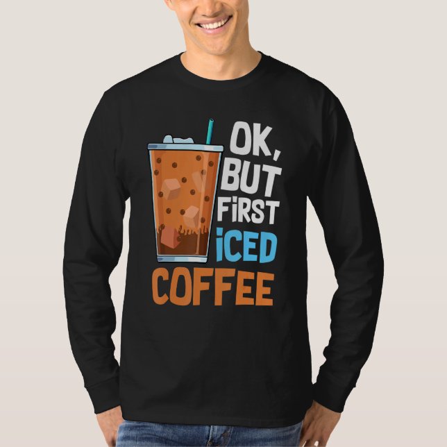 Camiseta Sobremesa Fria De Bebendo De Café Frio Flav (Frente)
