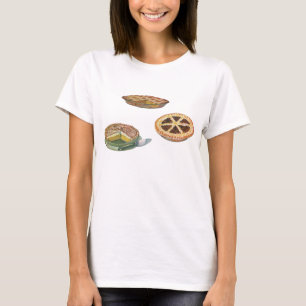 Camiseta Sobremesas Antigas, Tortas de Ação de Graças, Abób