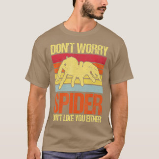 Camiseta Sobremesas Para Homens Mulheres Temem Tarantula As