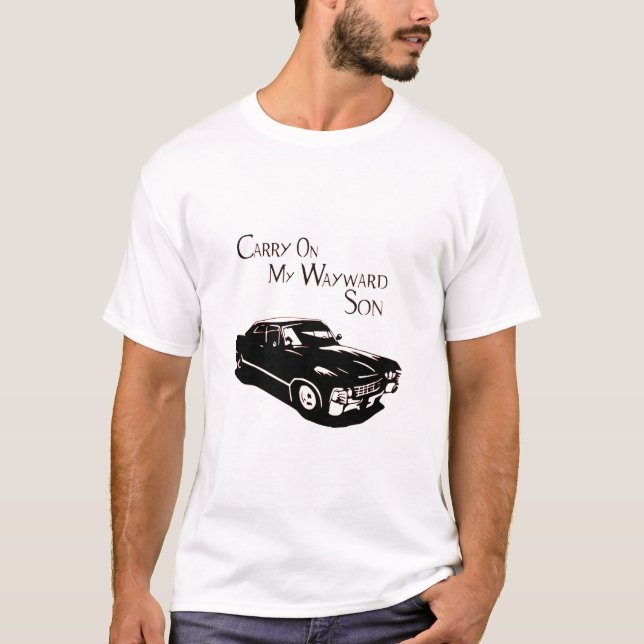 Camiseta Sobrenatural Continue meu filho desviado (Frente)