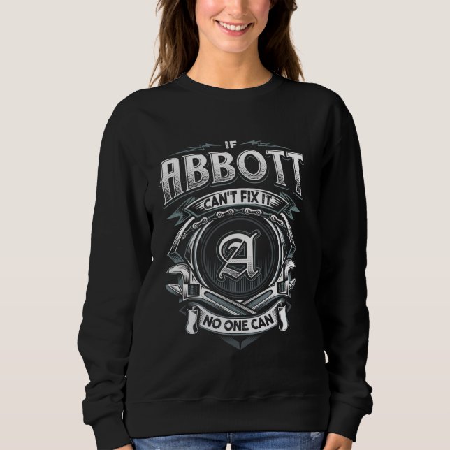Camiseta Sobrenome Abbott, se Abbott não consegue consertá- (Frente)