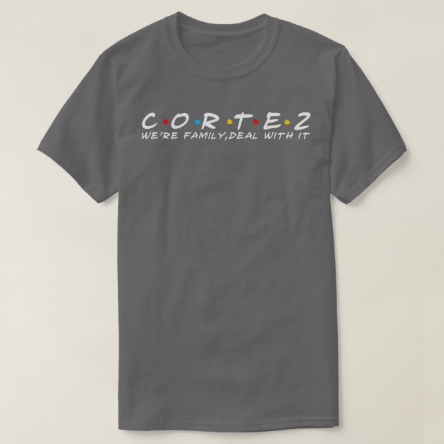 Camiseta Sobrenome Cortez, Apelido Cortez, Família Cortez (Frente do Design)