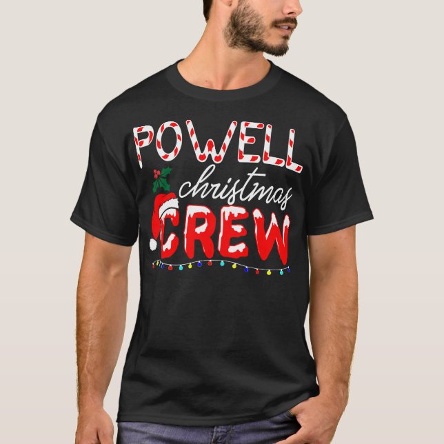 Camiseta Sobrenome de Powell - Ação de Graças da Equipe de  (Frente)