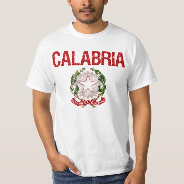 Camiseta Sobrenome do italiano de Calabria (Frente)