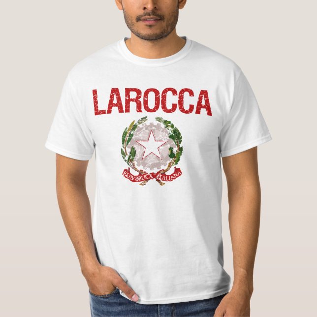 Camiseta Sobrenome do italiano de Larocca (Frente)