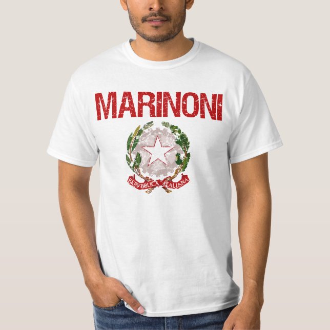 Camiseta Sobrenome do italiano de Marinoni (Frente)
