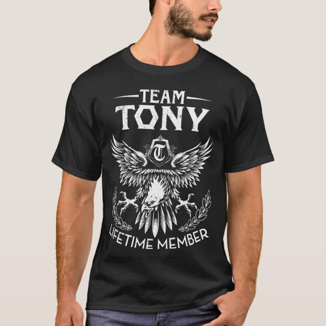 Camiseta Sobrenome do Membro da Vida do TONY (Frente)